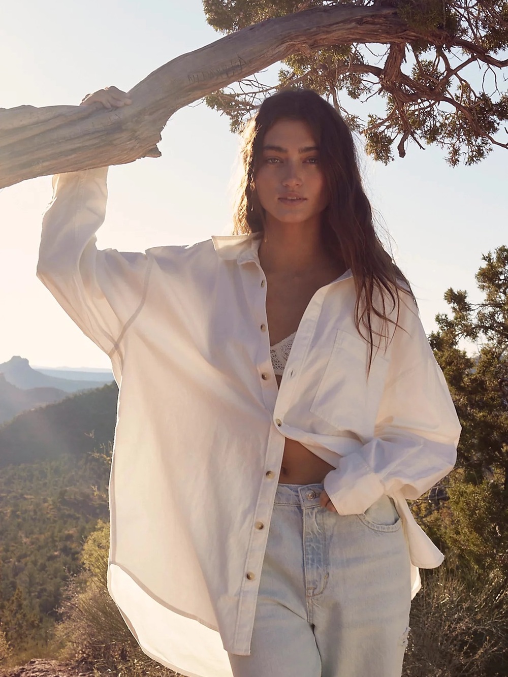 Free People We The Free Freddie Oversized Button Down  Shirt